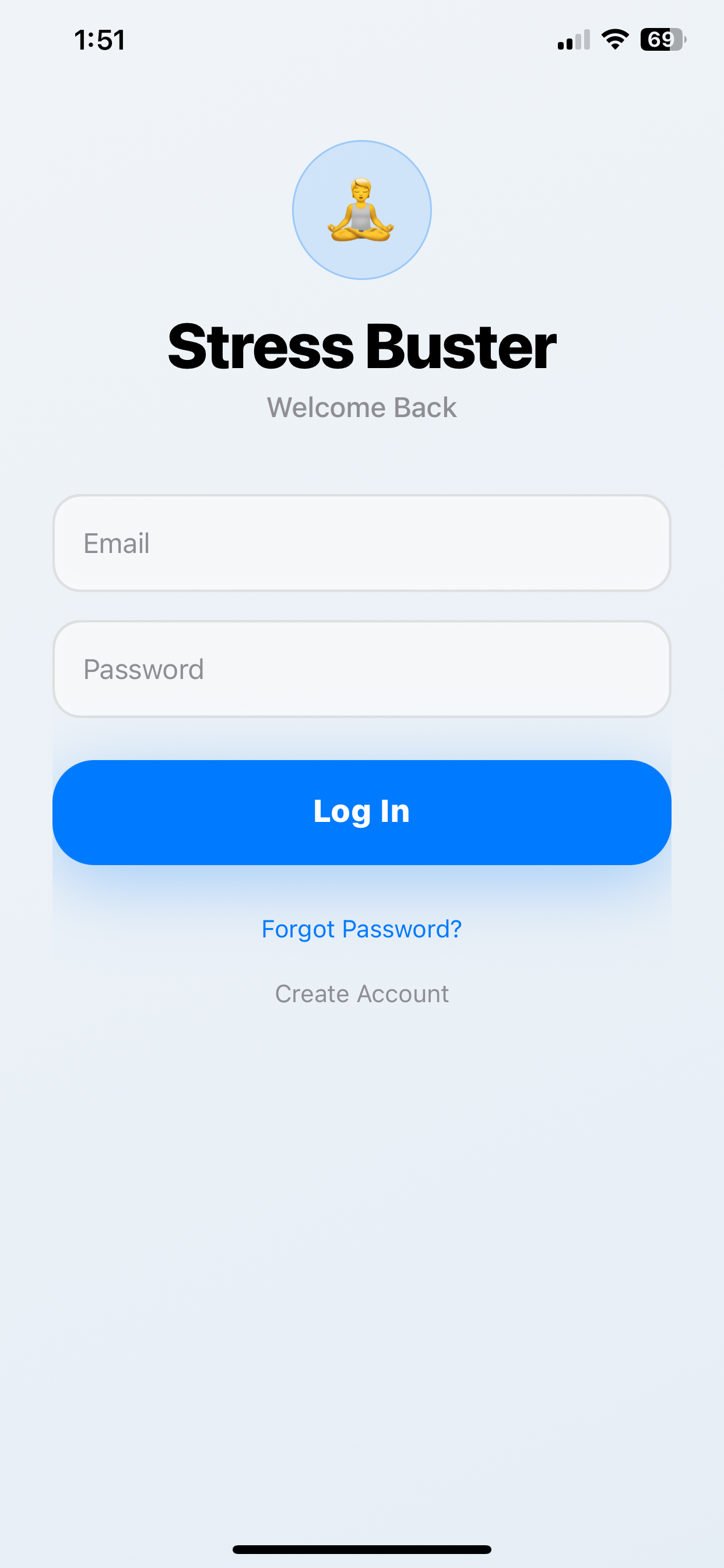 StressBuster App Login